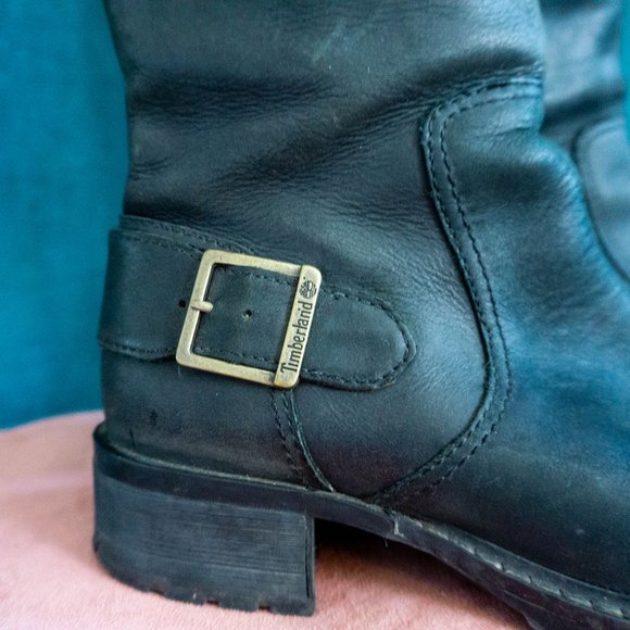 Tall Motorcycle Timberland Biker Boots size 7.5 W - Picture 2 of 6